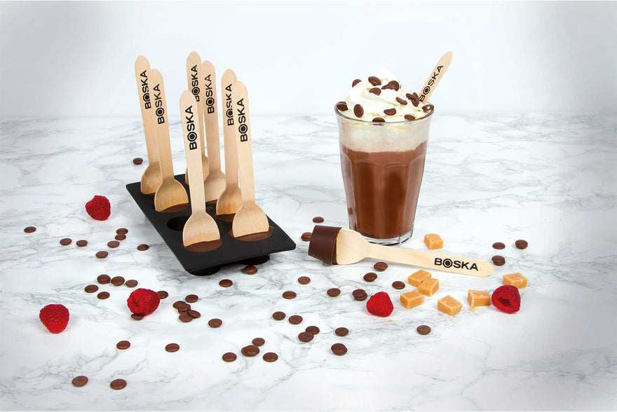 Milk chocolate spoons - caramel sea salt