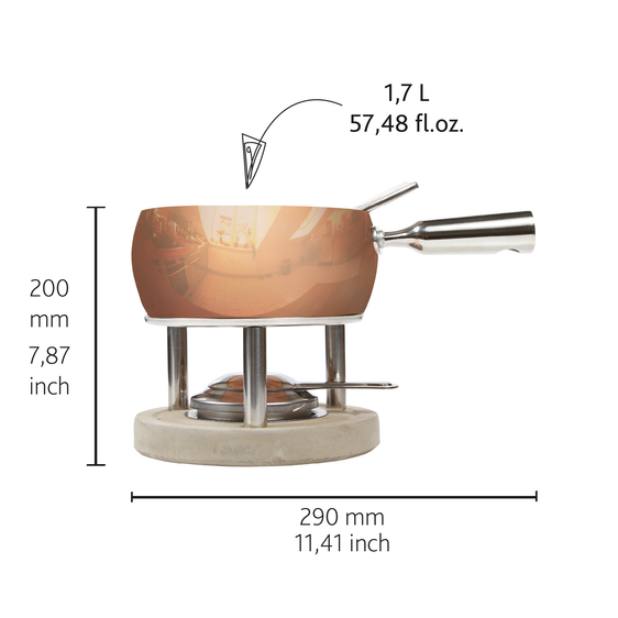 Fondue Set Copper - 1.7 L