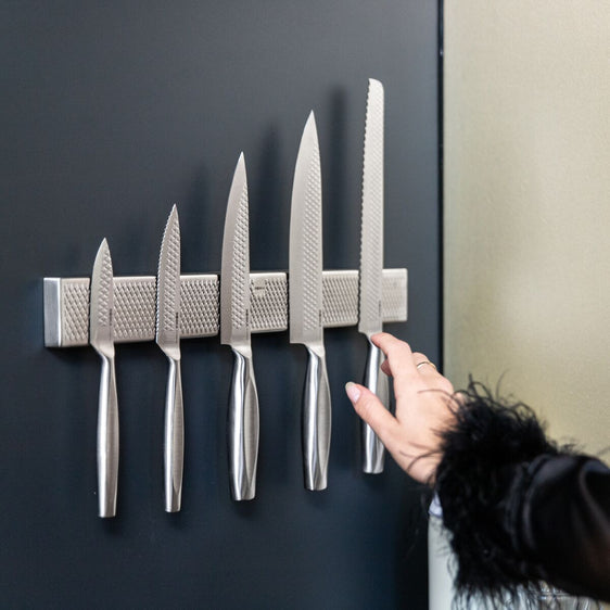 Ultimate Kitchen Knife Set Monaco+, including magnetic strip