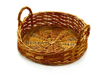 Wicker Basket Round With Handles