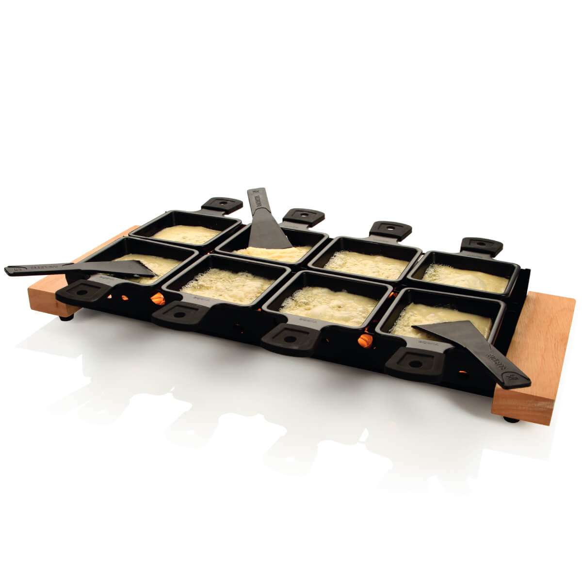 Boska Raclette Grilling Set - Partyclette Grilling To Go Set - Suitable for  Cheese, Meat, Fish, and Vegetables - Portable Non-Stick - Dishwasher Safe