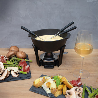 Appareil à fondue savoyarde beige en céramique avec fourchettes 6,5L - Life  - Boska