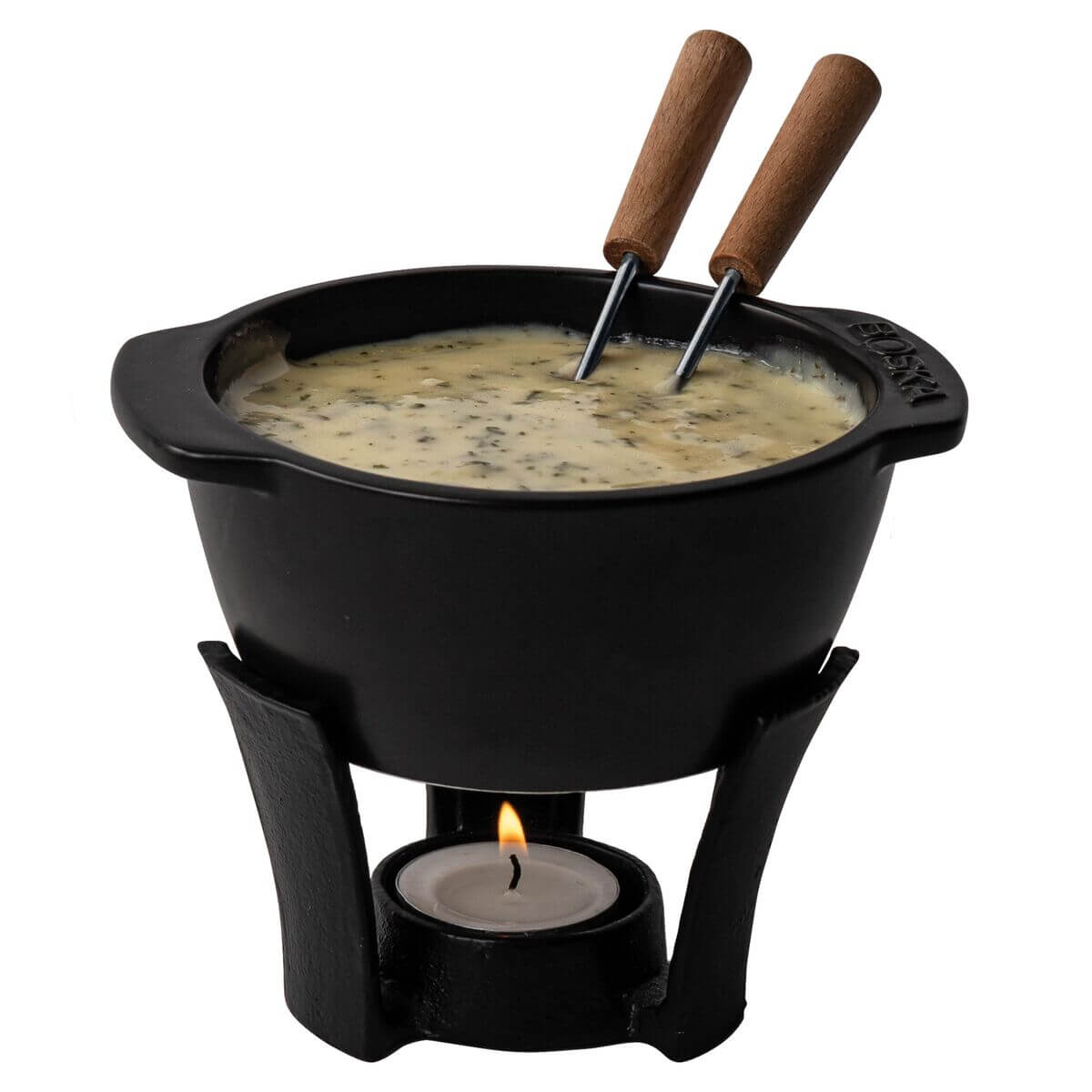 Mini Fondue Set with Tea Light Pot & Dipping Forks